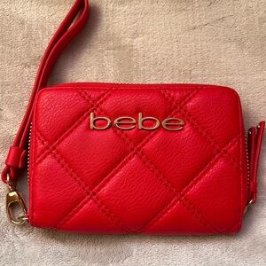 Bebe leather wallet bright red